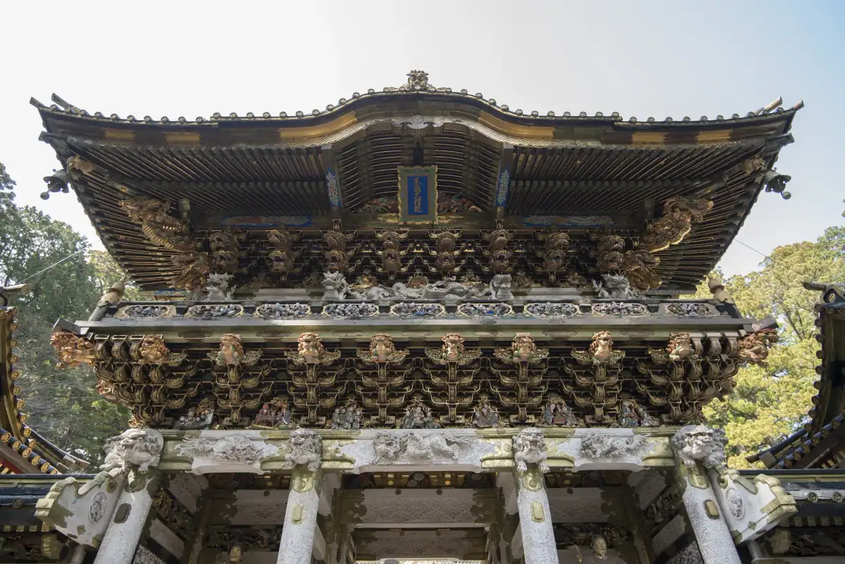 Carvings on the Yomeimon gate, one of the stops in Nikko